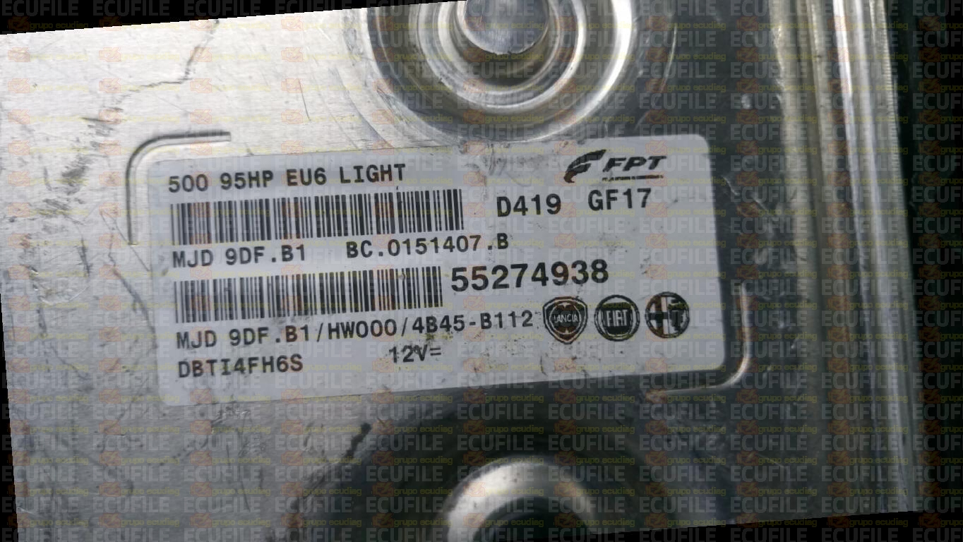 MAGNETI MARELLI MJD 9DF.B1 BC.0151407.B FIAT 500 II 1.3 JTD 95HP 55274938 HW000 EEPROM 95128