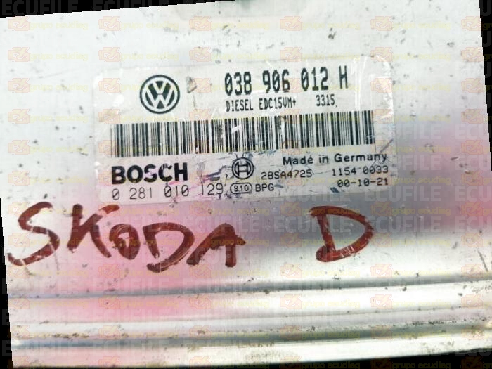 BOSCH EDC15VM+2.V1 0281010129 SKODA OCTAVIA I 1.9 TDI 90HP 038906012H 3332 - 1037360547