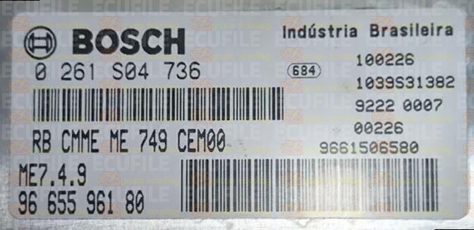 BOSCH ME7.4.9 0261S04736 PSA 9665596180 EEPROM 95320