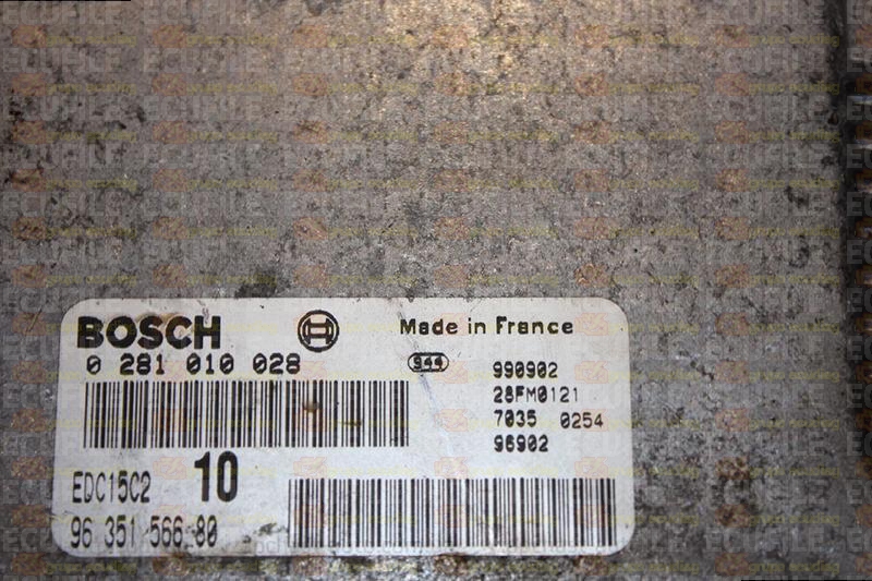 BOSCH EDC15C2-3.2 0281010028 CITROEN JUMPY PEUGEOT EXPERT FIAT SCUDO 2.0 HDI JTD 110HP 9635156680 1037359119