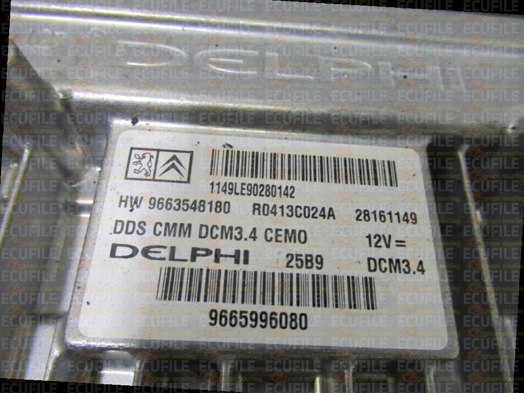DELPHI DCM3.4 R0413C024A 28161149 CITROEN C5 PEUGOET 407 2.0 HDI HW 9663548180 SW 9665996080 EEPROM 95320