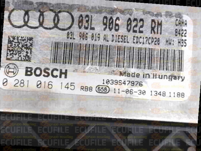 BOSCH EDC17CP20-2.2 0281016145 AUDI A4 2.0 TDI 170HP 03L906019AL 03L906022RM 1037561010-9978