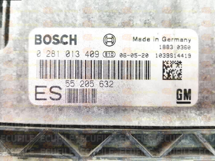 BOSCH EDC16C9-3.11 0281013409 OPEL VECTRA III C 1.9 CDTI 150HP 55205632 ES 1037383690