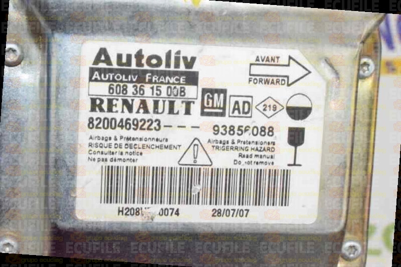 AUTOLIV 608361500B REANULT TRAFIC II 8200469223 GM 93856088 AD
