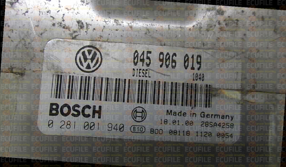 BOSCH EDC15P+22.4.2 0281001940 VOLKSWAGEN POLO IV 1.4 TDI 75HP 045906019 1040 - 1037352591