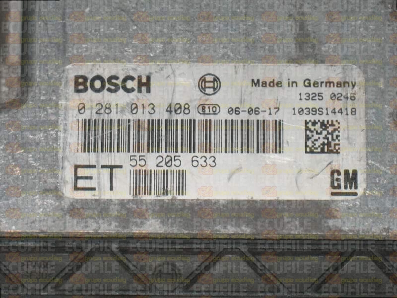 BOSCH EDC16C9-3.21 0281013408 OPEL VAUXHALL 55205633 ET EEPROM 95160