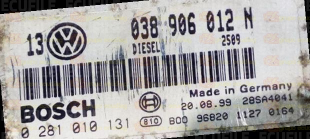 BOSCH EDC15VM+2.V1 0281010131 VOLKSWAGEN NEW BETTLE I 1.9 TDI 90HP 038906012N 2509