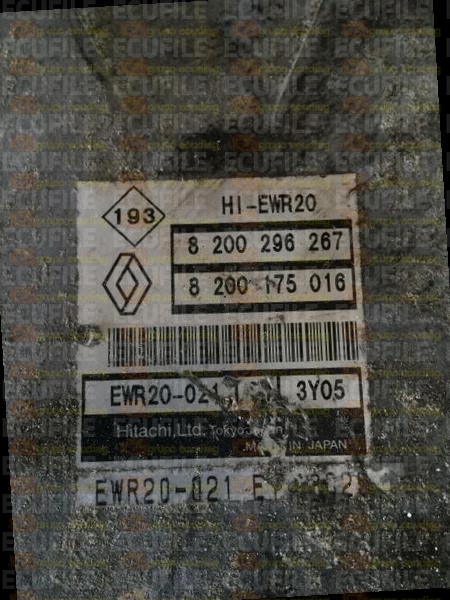 HITACHI HI-EWR20 EWR20-021 E1 3Y05 RENAULT GRAND ESPACE IV 3.5i V6 24V 240HP 8200175016 8200296267 EEPROM 93C66
