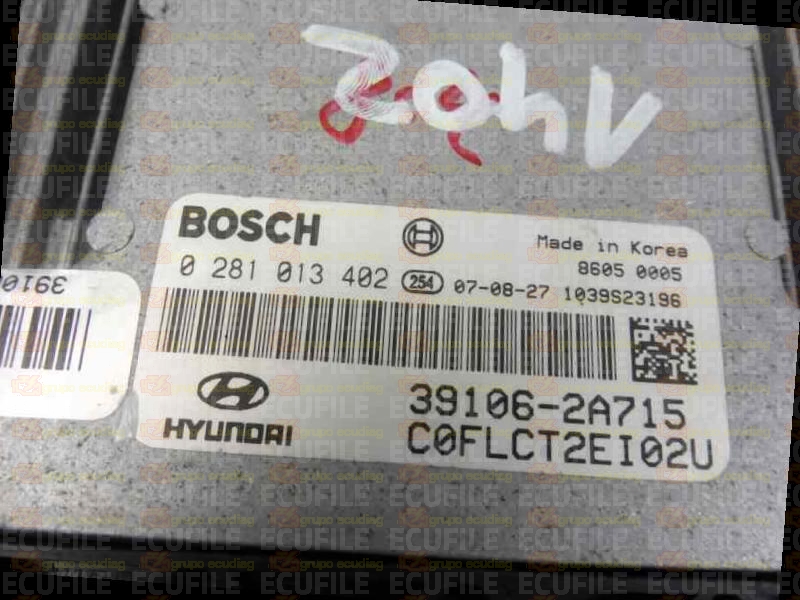 BOSCH EDC16C39-5.41 0281013402 HYUNDAI i30 I 1.6 CRDI 90HP 39106-2A715 391062A715 1037390067