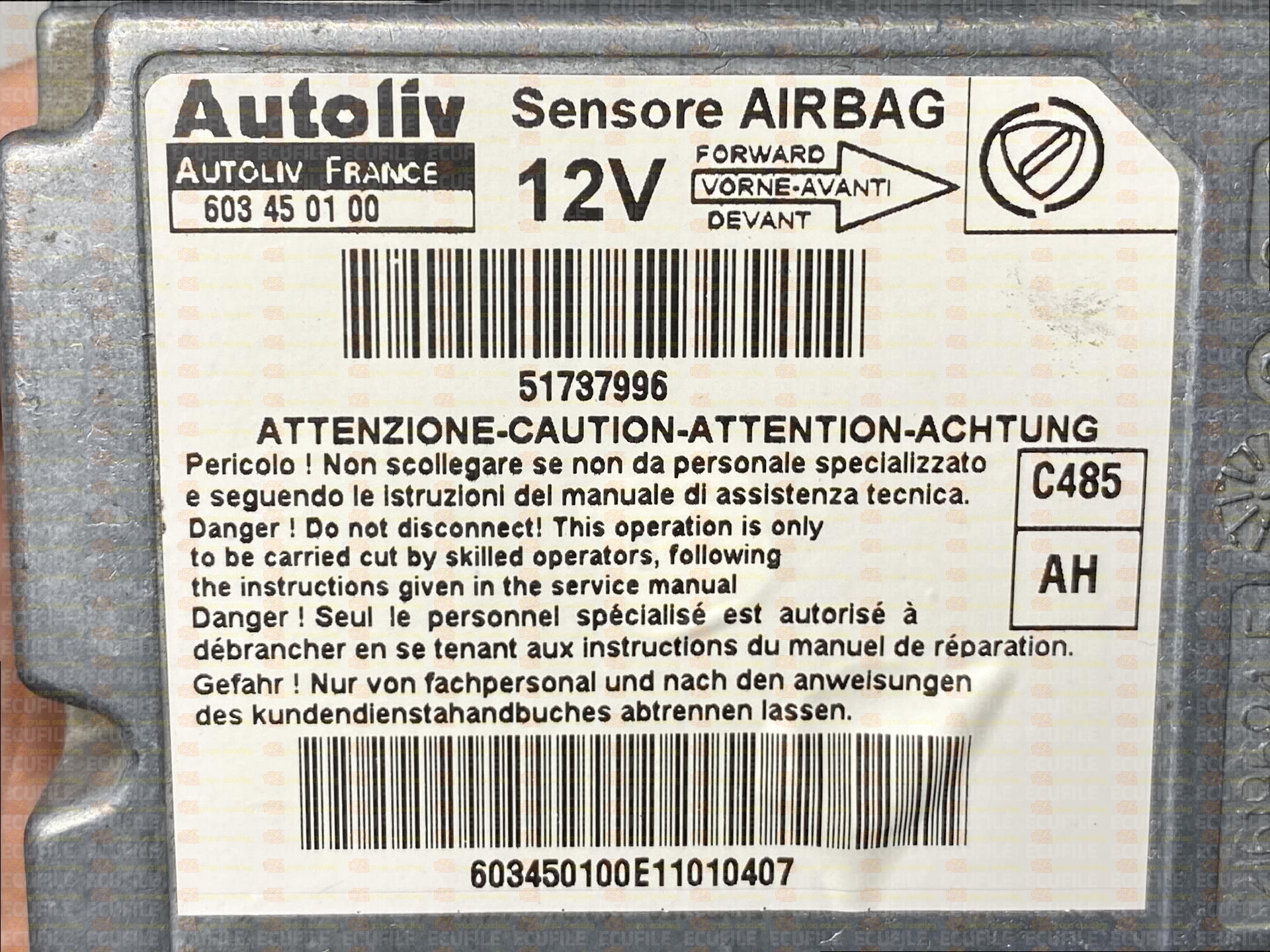 AUTOLIV 603450100 LANCIA YPSILON 51737996 AH