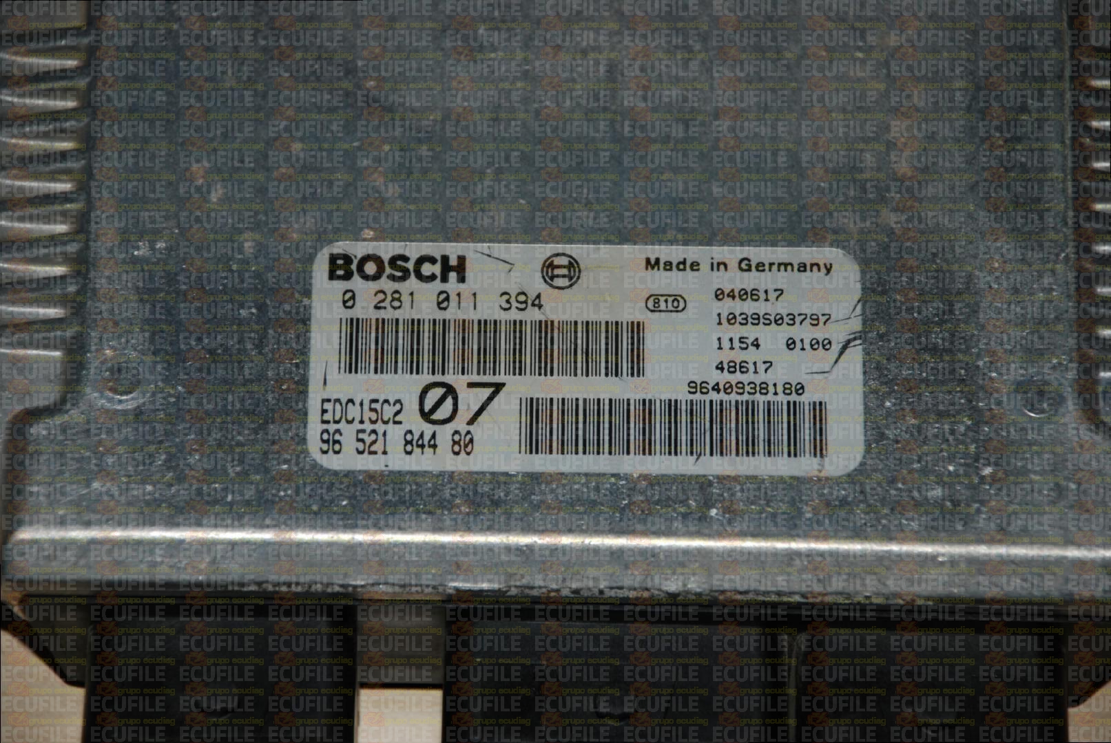BOSCH EDC15C2-10.1 0281011394 CITROEN C5 2.2 HDI 133HP 9652184480 1037383680