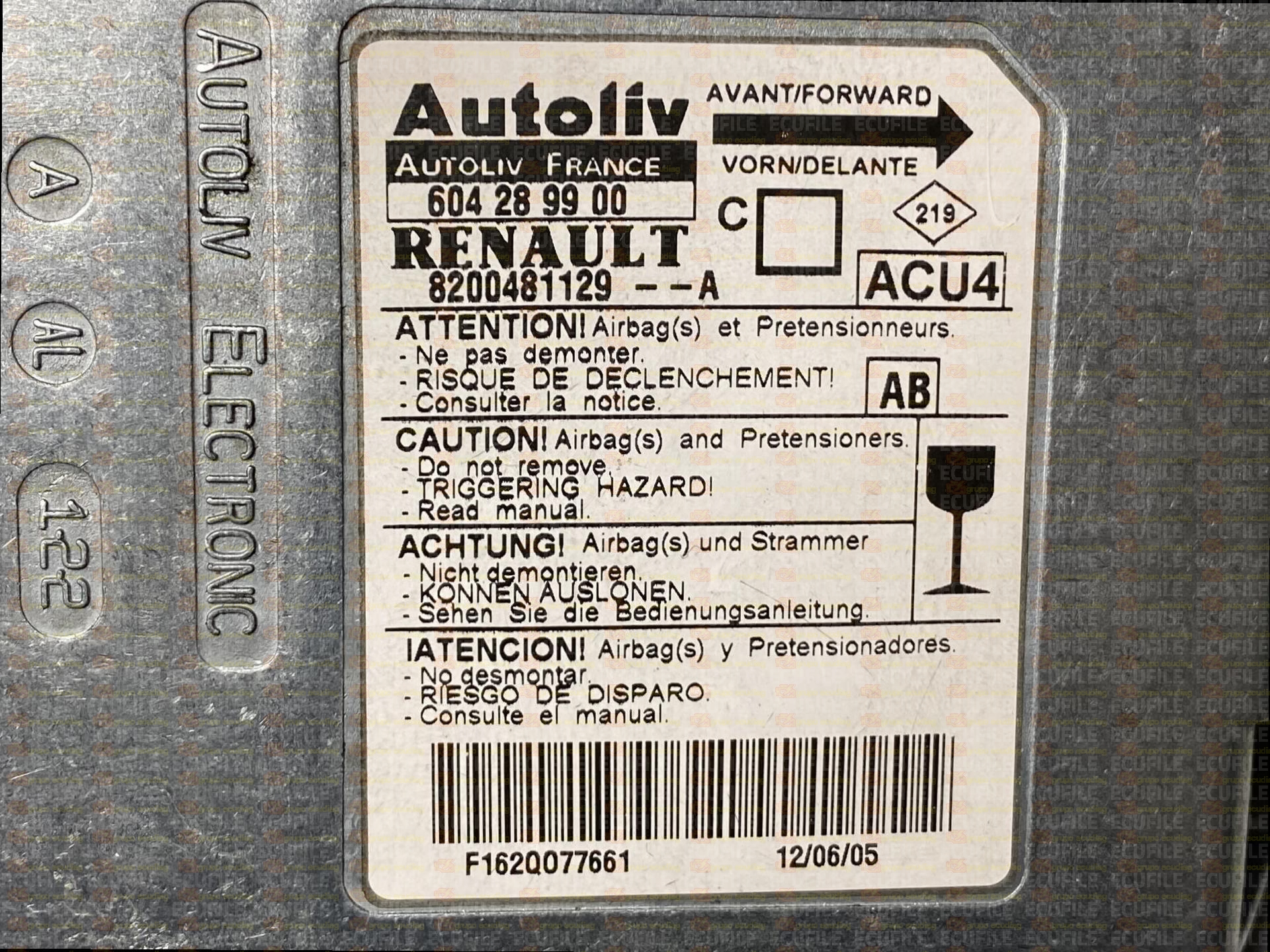 AUTOLIV ACU4 604289900 RENAULT MEGANE II 8200481129--A AB