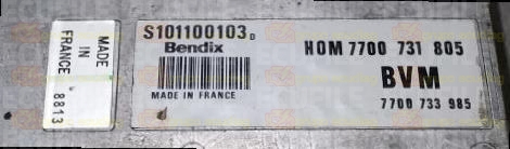 SIEMENS FENIX S101100103D RENAULT 7700733985 HOM7700731805 EEPROM MC68HC11