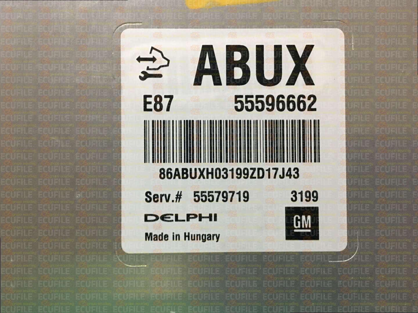 ACDELCO DELPHI E87 CHEVROLET TRAX 1.7 131HP A17DTF 55596662 ABUX