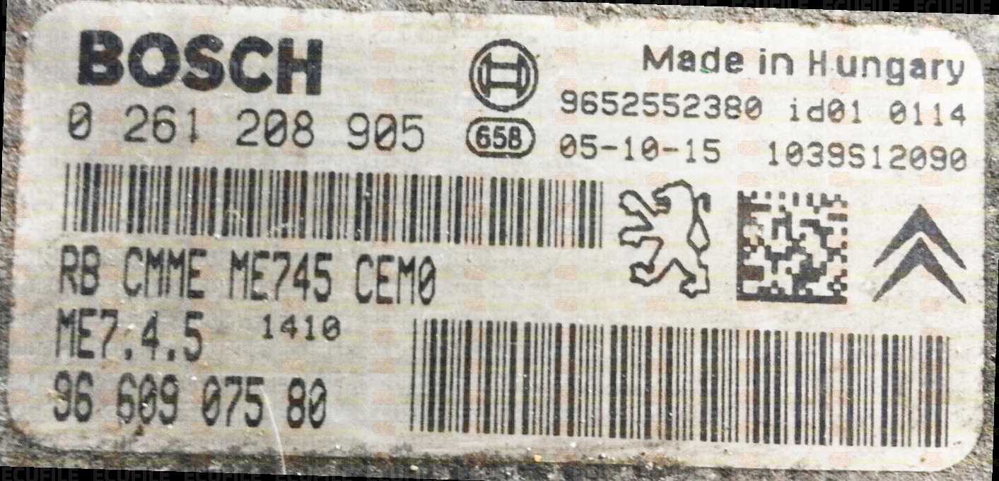 BOSCH ME7.4.5 0261208905 PSA 9660907580 EEPROM 95320