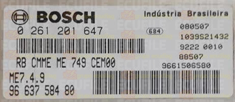 BOSCH ME7.4.9 0261201647 PSA 9663758480 EEPROM 95320