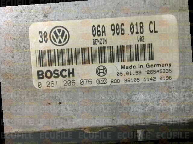 BOSCH M3.8.5 0261206076 VOLKSWAGEN GOLF IV GTI 1.8T 125HP 06A906018CL