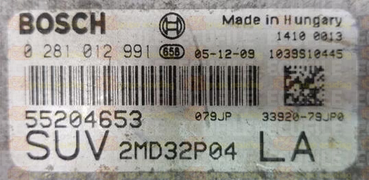 BOSCH EDC16C39-5.P0 0281012991 SUZUKI 33920-79JP0 FIAT 55204653 SUV 2MD32P04 LA EEPROM 95640