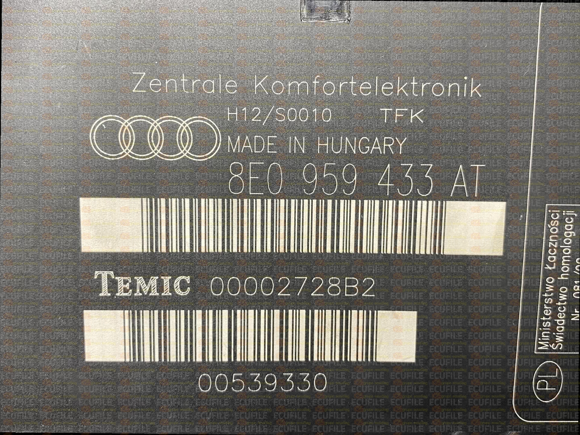 TEMIC 00002728B2 AUDI A4 8E0959433AT S0010