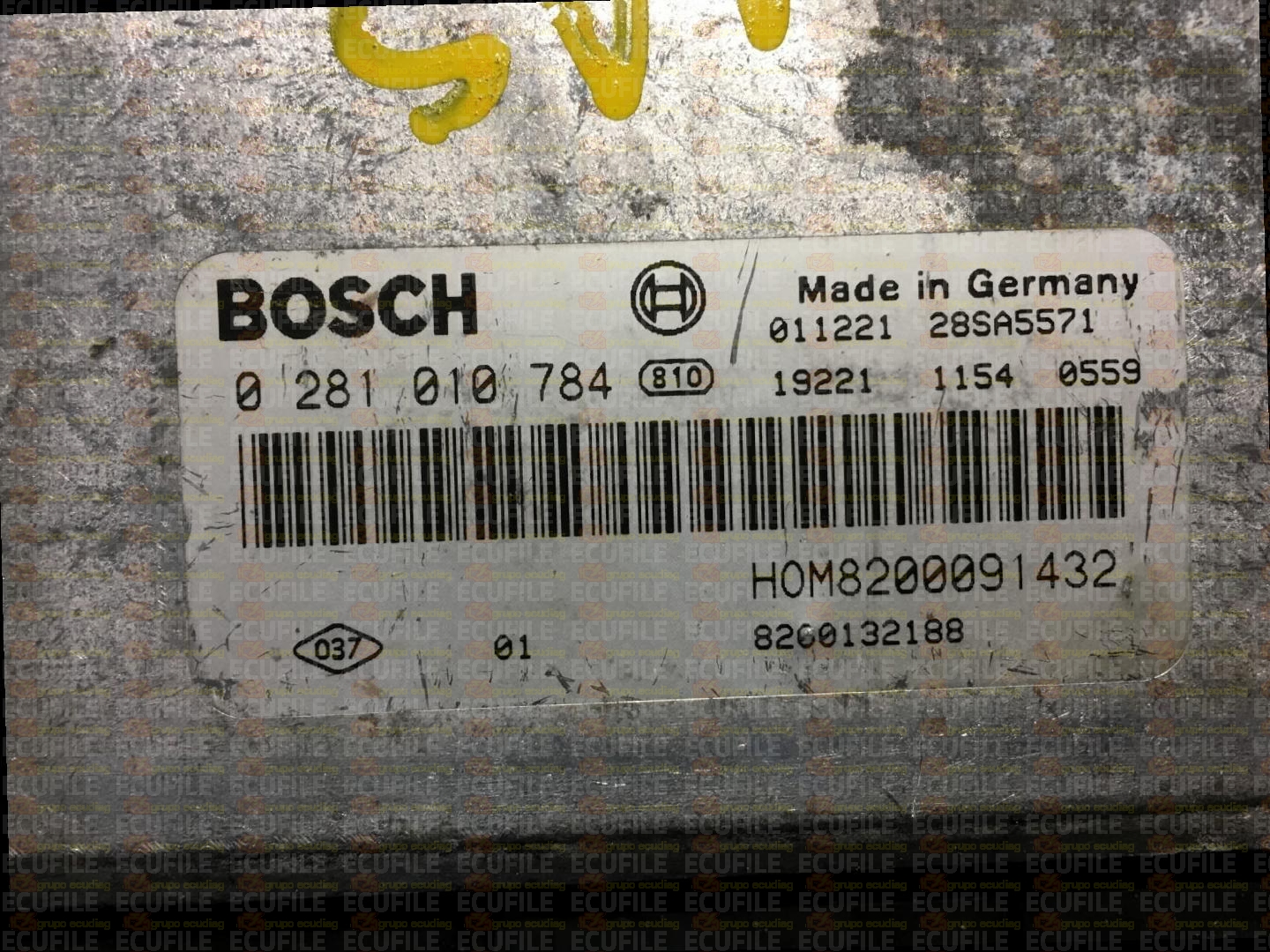 BOSCH EDC15C3-4.2 0281010784 RENAULT MASTER II 2.5 DCI 114HP HOM8200091432 8200132188 1037363131