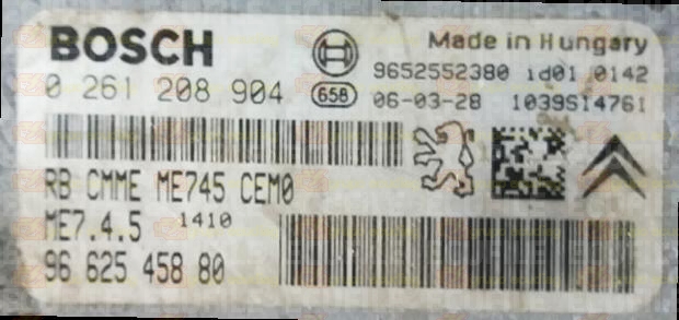 BOSCH ME7.4.5 0261208904 PSA 9662545880 EEPROM 95320