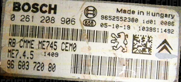 BOSCH ME7.4.5 0261208906 PSA 9660372080 EEPROM 95320