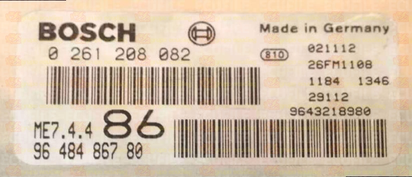 BOSCH ME7.4.4 0261208082 PSA 9648486780 EEPROM 95160