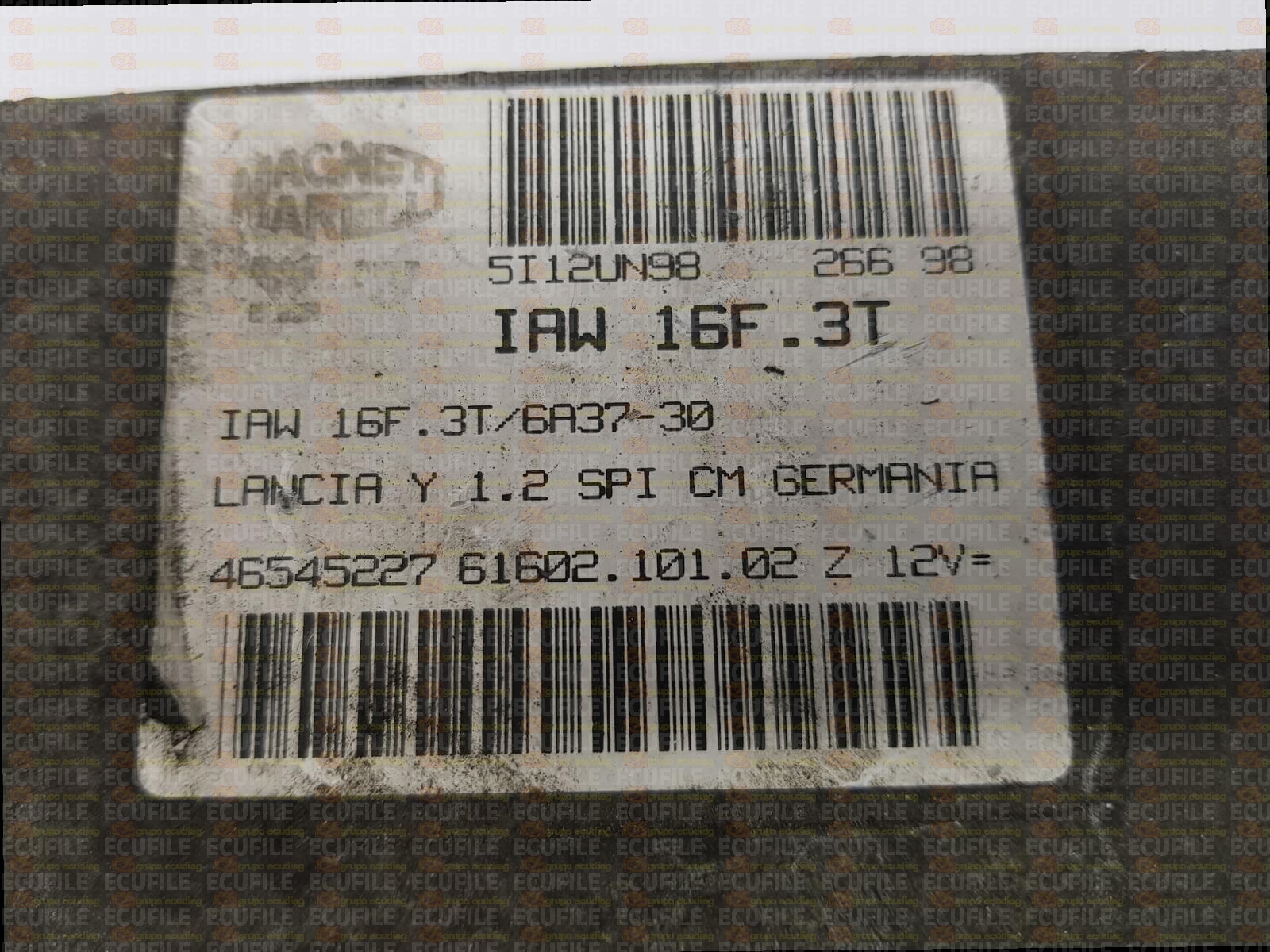 MAGNETI MARELLI IAW 16F.3T 61602.101.02 LANCIA Y 1.2i 46545227 EEPROM MC68HC11F1
