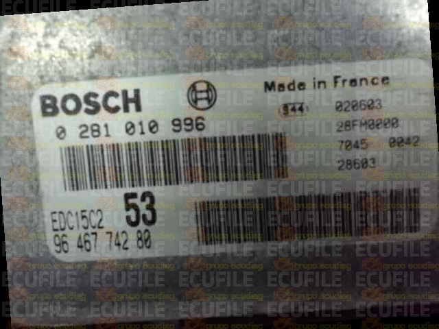 BOSCH EDC15C2-11.1 0281010996 CITROEN XSARA PICASSO 2.0 HDI 110HP 9646774280 1037353949