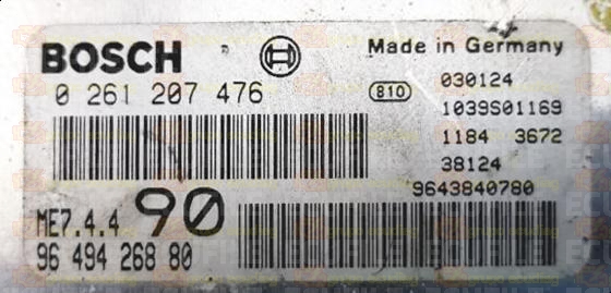 BOSCH ME7.4.4 0261207476 PSA 9694426880 EEPROM 95160