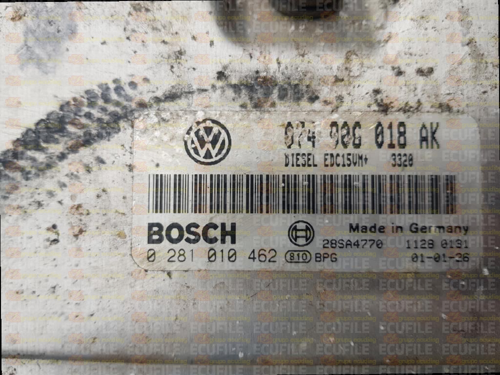 BOSCH EDC15VM+2.V1 0281010462 VOLKSWAGEN TRANSPORTER T4 2.5 TDI 88HP 074906018AK 1037360076