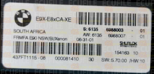 LEAR FRMFA E90 NSW-BI-XENON 15416310 E9X-E8XCA-XE BMW 61356988003-01 61356988007-01 EEPROM 95320