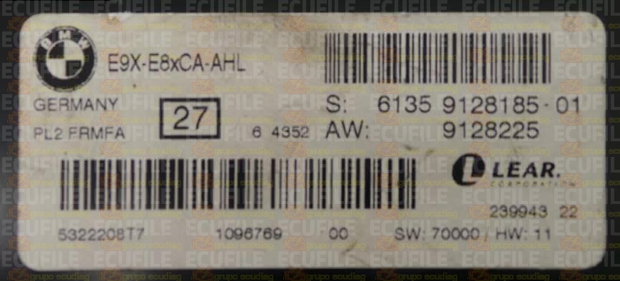 LEAR PL2 FRMFA 23994322 E9X-E8xCA-AHL BMW 61359128185-01 61359128225 EEPROM 95320