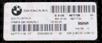 LEAR FRMFA E90 NSW-ALC 15416310 E9X-E8xCA-AHL BMW 61356977729-01 61356977733-01 EEPROM 95320