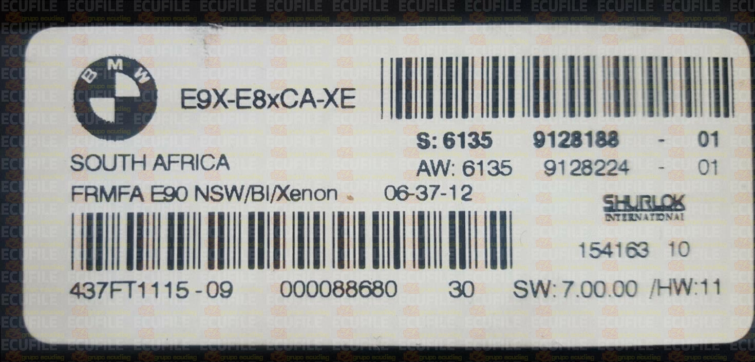 LEAR FRMFA E90 NSW-BI-XENON 15416310 E9X-E8xCA-XE BMW 61359128188-01 61359128224-01 EEPROM 95320