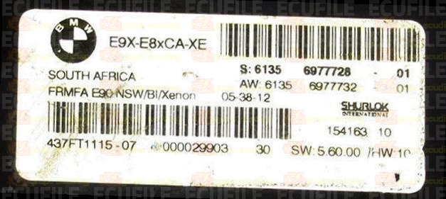 LEAR FRMFA E90 NSW-BI-XENON 15416310 E9X-E8xCA-XE BMW 61356977728-01 61356977732-01 EEPROM 95320