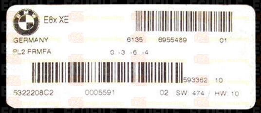 LEAR PL2 FRMFA 59336210 E8x XE BMW 61356955489-01 EEPROM 95320