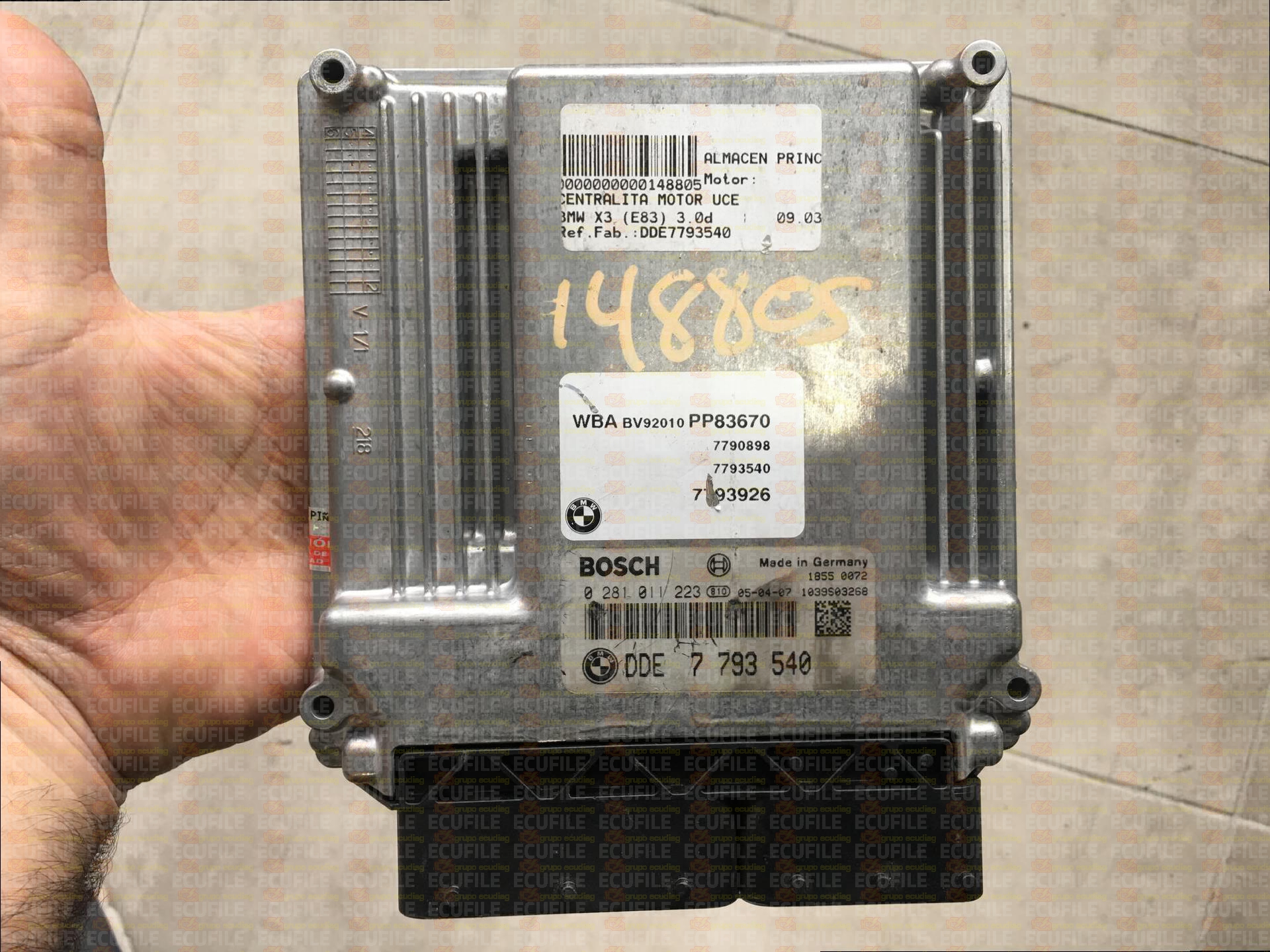 BOSCH EDC16C1-4.32 0281011223 BMW E46 330CD 3.0D 204HP 7793540 1037361860