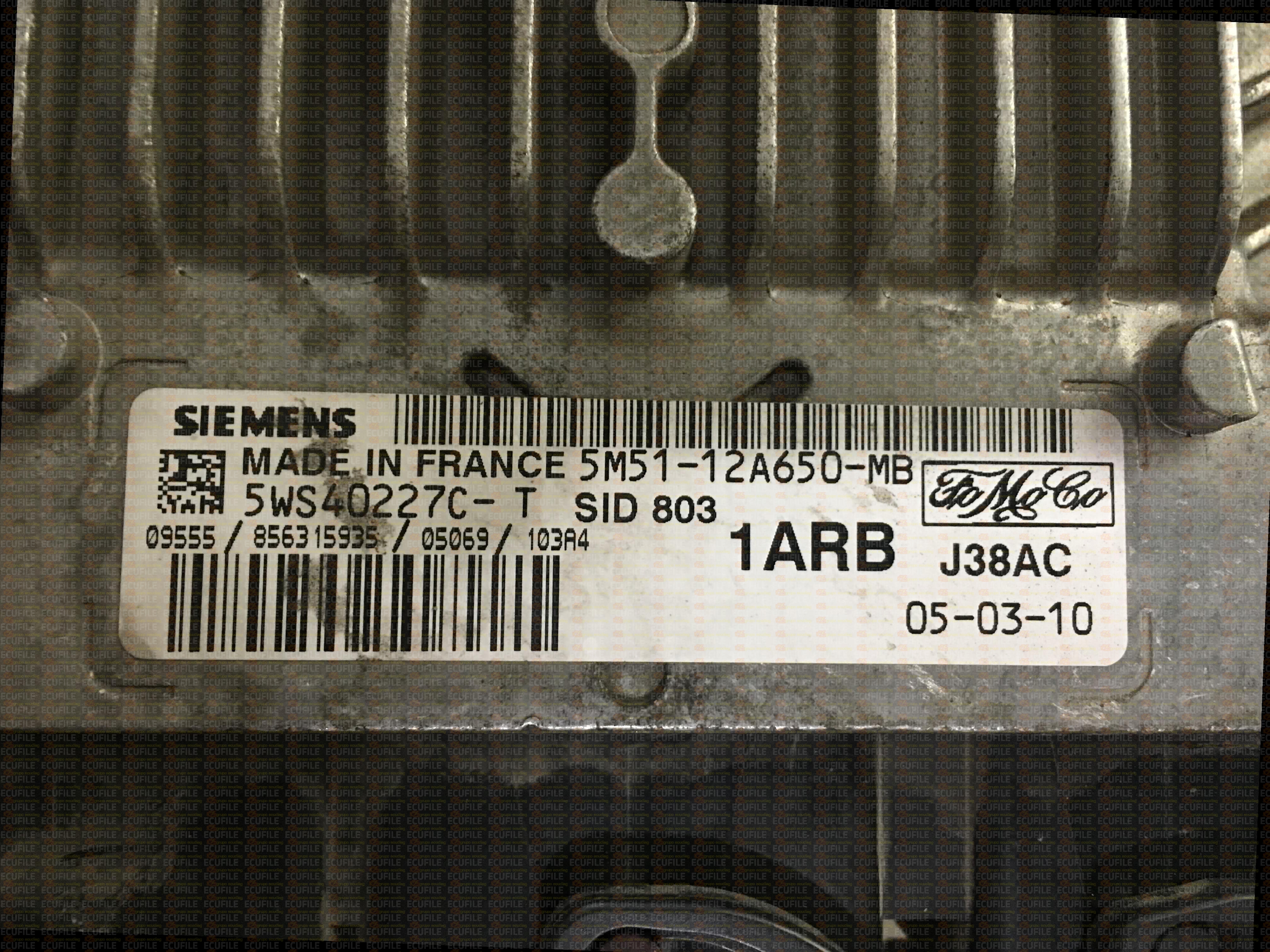 SIEMENS SID803 5WS40227C-T FORD FOCUS 2.0 TDCI 5M51-12A650-MB 1ARB FO10024000000