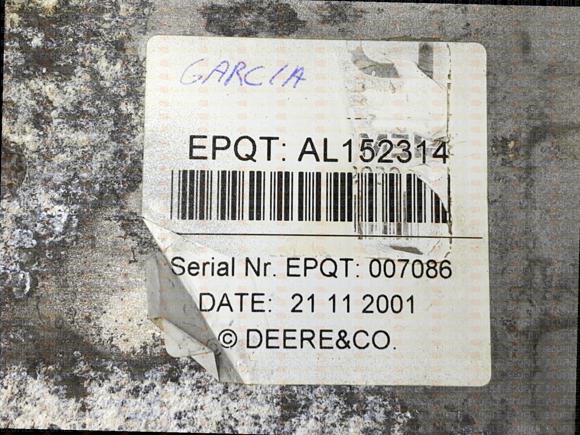 SIEMENS EPQT 6599187628A JOHN DEERE AL152314