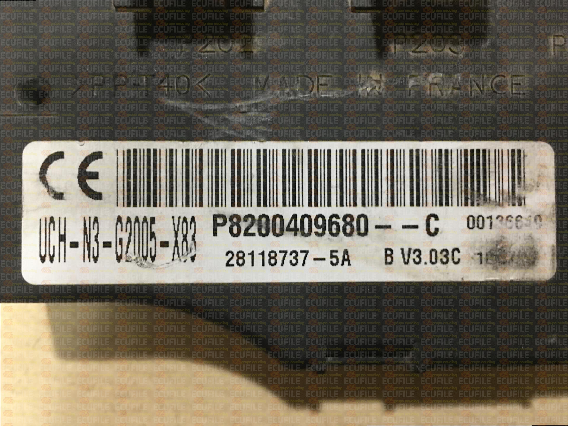 SAGEM UCH-N3-G2005-X83 28118737-5A RENAULT MASTER P8200409680--C V3.03C