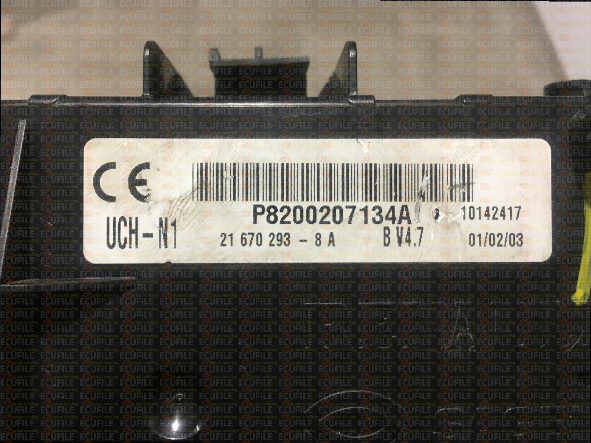 SAGEM UCH-N1 21670293-8A RENAULT CLIO II PHASE P8200207134A V4.7