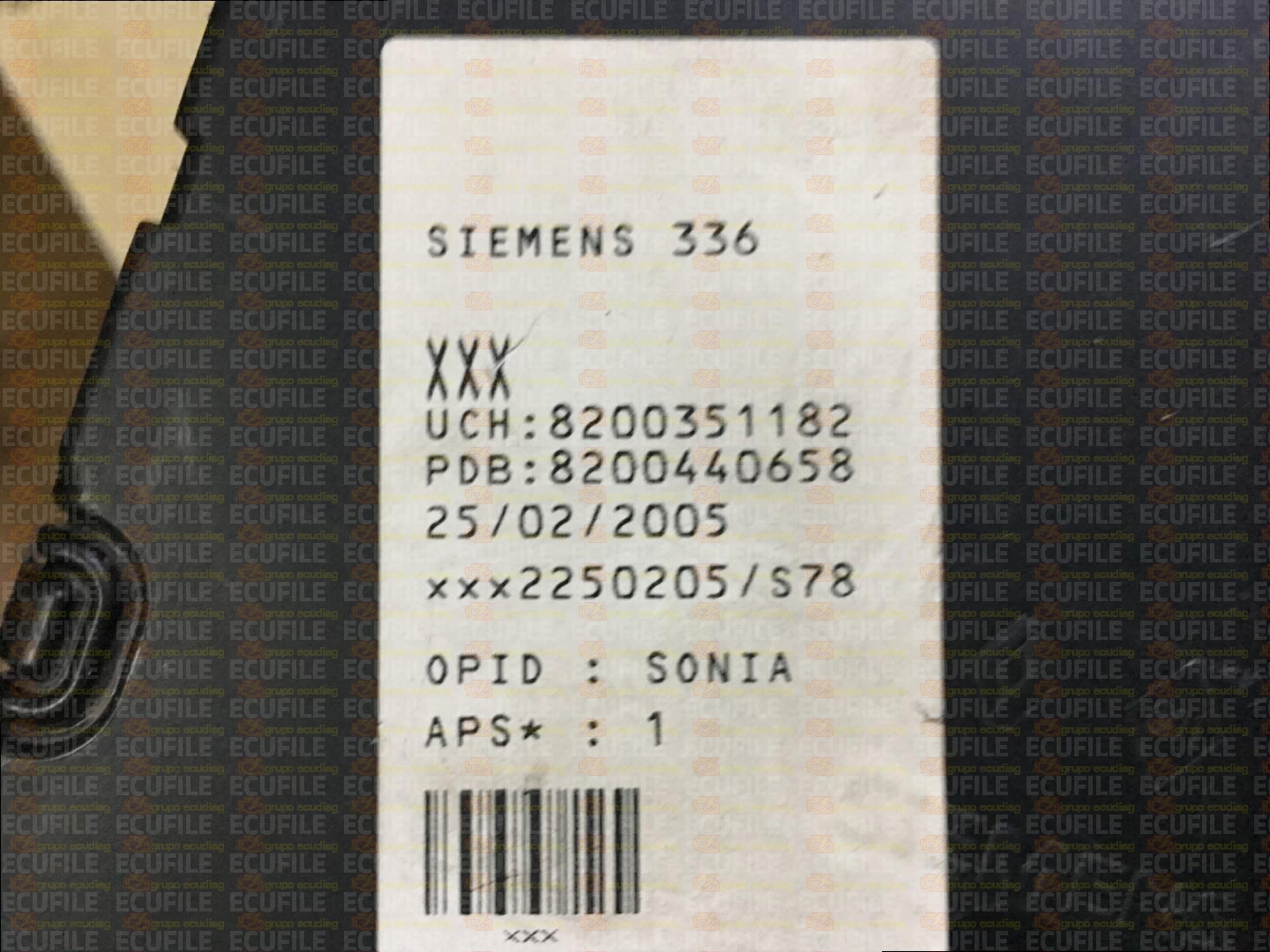 SIEMENS UCH N2 LIGHT INT S118400150C RENAULT MEGANE II SCENIC 8200351182 - SW 05.40